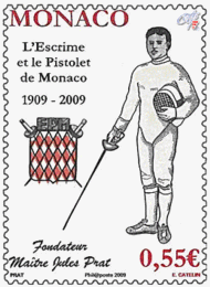 escrime-schermen-2009-monaco-postzegel