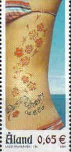 1 postzegel tatoeage Aland 2006