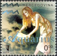 6 postzegel Waterman Bosnië Herzegovina 2004