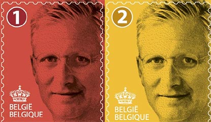 Postzegel België 2014 Koninklijke Beeltenis Koning Filip I 26 januari