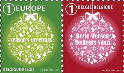 Postzegels België 2015 Kerstmis & Nieuwjaar (Europa) 26 oktober