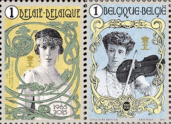 Postzegels België 2015 Koningin Elisabeth 11 mei