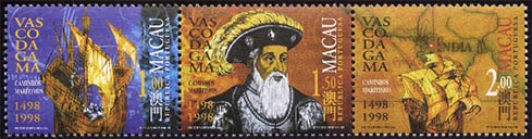 Vasco da Gama postzegel met gecorrigeerd jaar