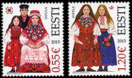 Postzegel Estland 2015 Klederdracht