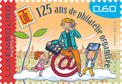 Postzegel Luxemburg 2015 125 jaar philatelie organisatie