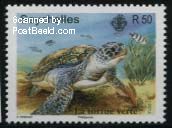 Schildpad postzegel Seychellen
