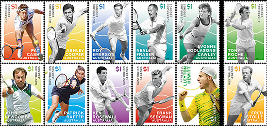 Australian Open postzegels