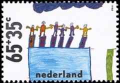 NVPH 1416 - Kinderzegel 1988 - Wedstrijdzwemmen