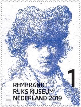 Rembrandt in het Rijksmuseum - postzegel 2