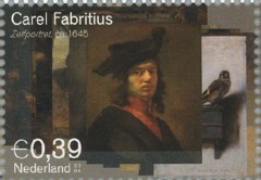 NVPH 2286 - Carel Fabritius - Zelfportret ca 1645
