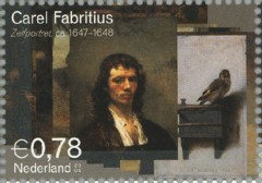 NVPH 2294 - Carel Fabritius - Zelfportret ca 1647-1648
