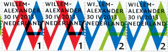 NVPH 3057/3058 - Inhuldigingszegels koning Willem-Alexander