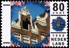 NVPH 1680 - Amsterdamse gevels met korenbloem