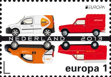 NVPH 3055 - Europazegel postauto's