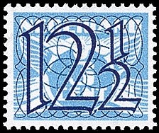 NVPH 360 - Guilloche (traliezegel)