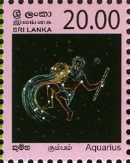 3 postzegel Waterman Sri Lanka 2007