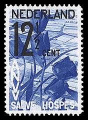 NVPH 247 - A.N.V.V-zegel - tulpen en bloembollenvelden