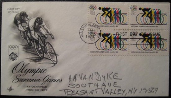 Olympische Spelen 1972 - Verenigde Staten FDC Z4