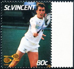 Ivan Lendl misdruk zonder tennisbal - St. Vincent 1988