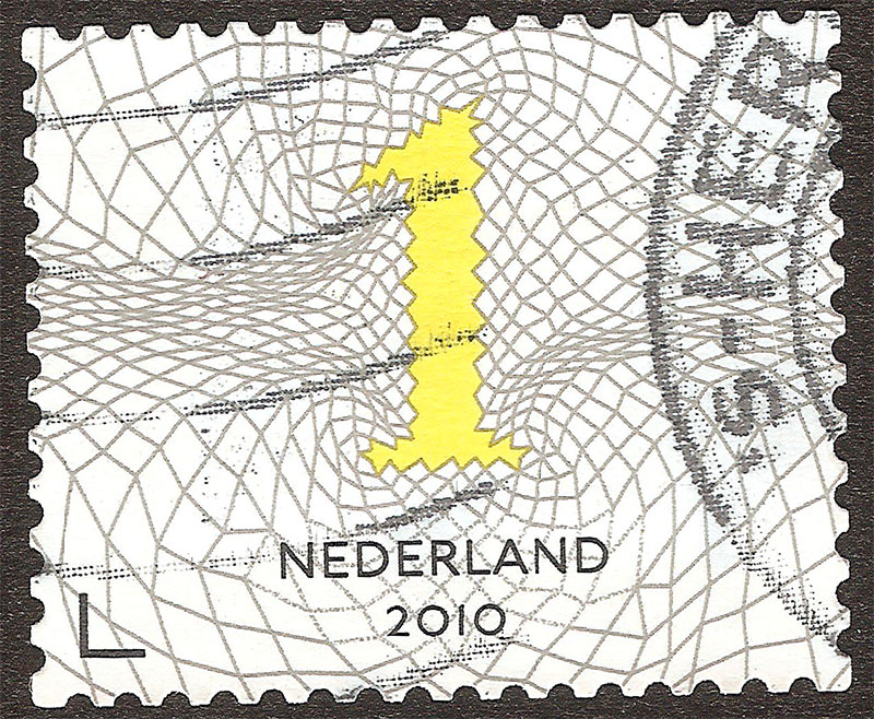 Gele NVPH 2748 postzegel