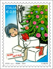 kerstzegel italië