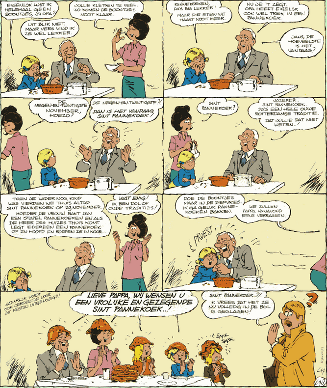 Sint Pannenkoek, de enige ‘feestdag’ bedacht in een strip. Ieder jaar op 29 november!