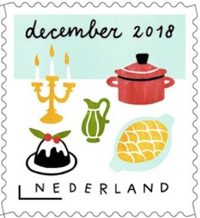 Decemberzegel 2018 - feestelijk gedekte kerstdis