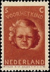 NVPH 446 - Kinderzegel 1945