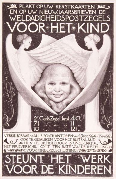 Affiche Kinderpostzegels Georg Rueter - 1924