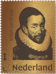 gouden postzegel Willem van Oranje gouden postzegel Willem van Oranje