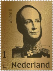 gouden postzegel koning Willem II gouden postzegel koning Willem II