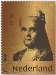 gouden postzegel koningin Emma gouden postzegel koningin Emma