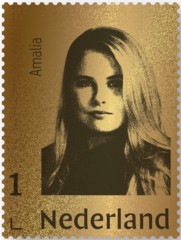 gouden postzegel kroonprinses Amalia gouden postzegel kroonprinses Amalia