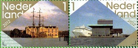 NVPH 2912 en 2913 - Bezoek Amsterdam